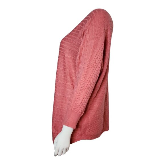 Market & Spruce Stitch Fix Sweater Womens L Large Pink Cashmere Silk Reveria - Picture 2 of 7